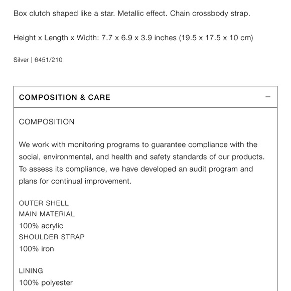 Zara star box clutch bag Silver NWT - Picture 8 of 8